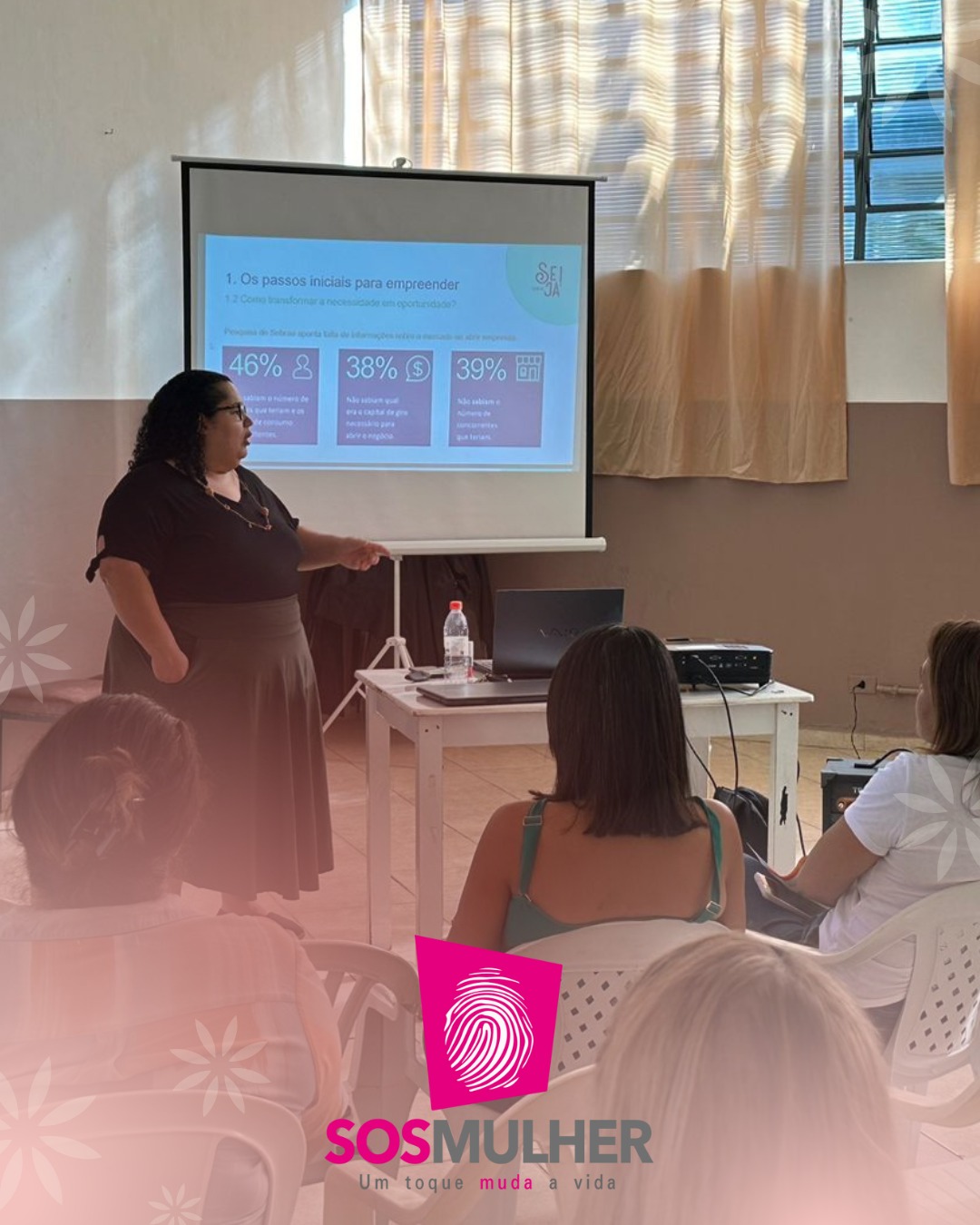 Foto de curso em parceria com o Sebrae